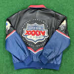 Y2K JEFF HAMILTON SUPER BOWL LEATHER JACKET