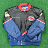 Y2K JEFF HAMILTON SUPER BOWL LEATHER JACKET